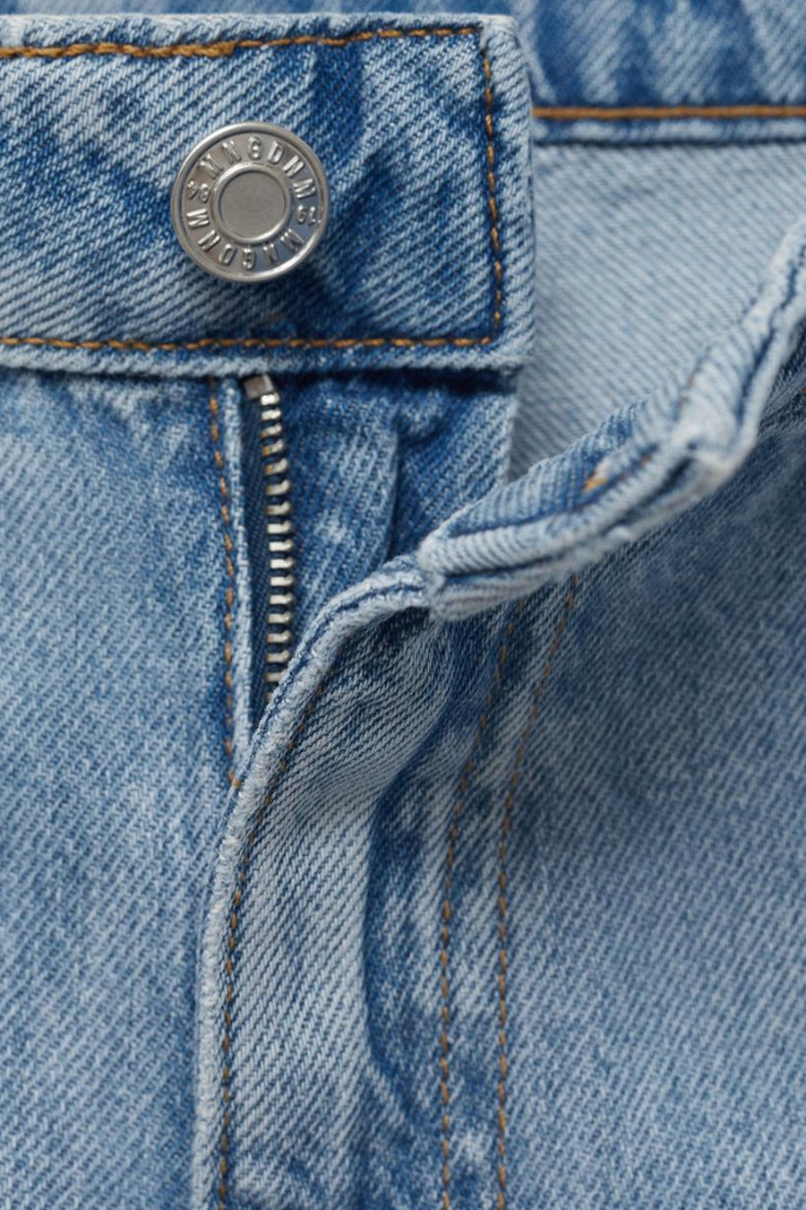 Lichteblauwe Denim Wijd Jeans - MANGO