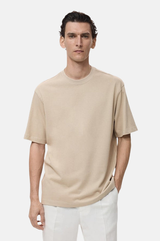 Beige Short Sleeve T-Shirt - MANGO