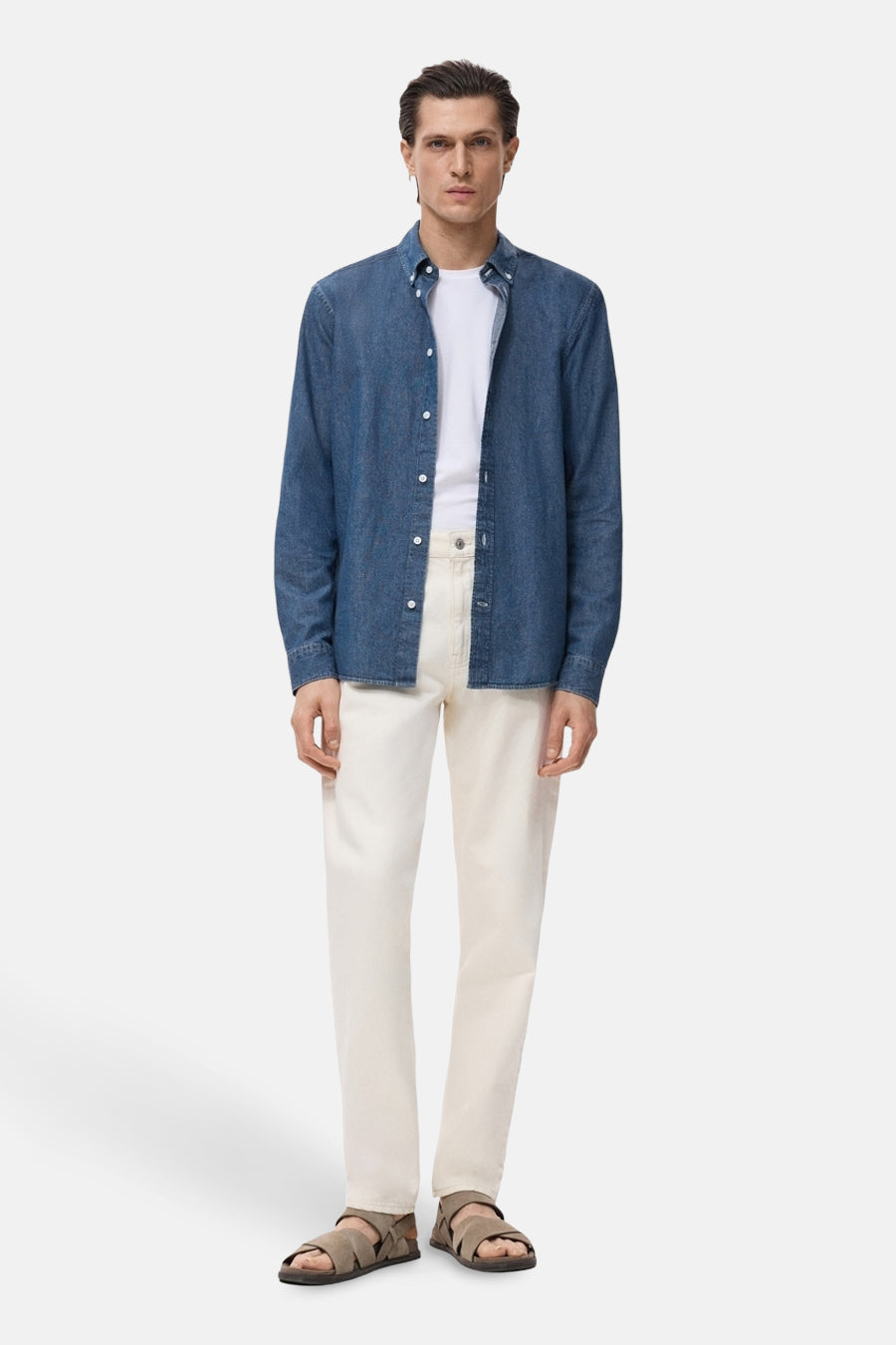 Lange Mouwen Denim Overhemd