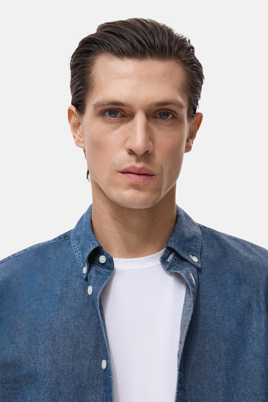 Lange Mouwen Denim Overhemd