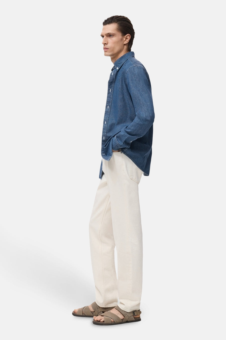 Lange Mouwen Denim Overhemd