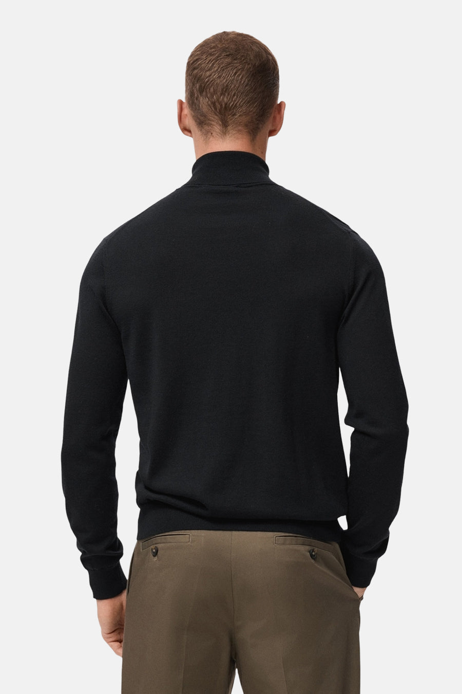 Zwarte trui met ronde hals - MANGO