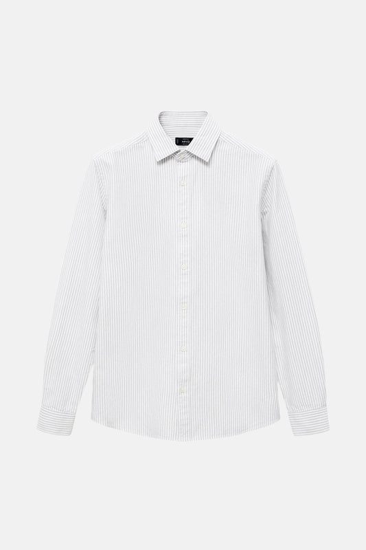 Witte Lange Mouwen Overhemd