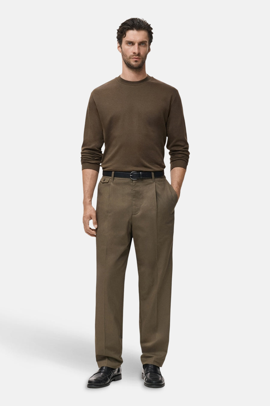 T-shirt (lange mouwen) groen - MANGO