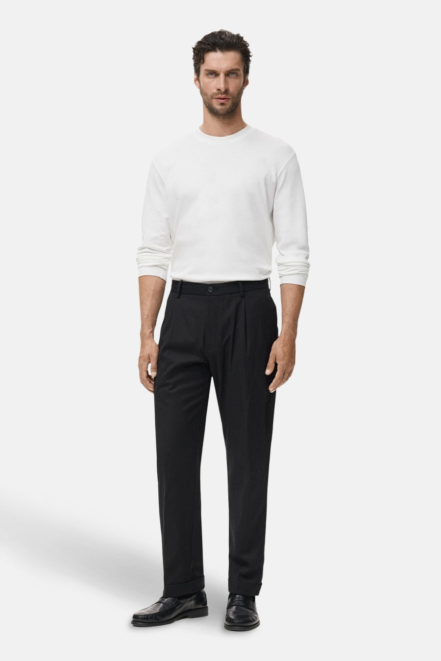 T-shirt (lange mouwen) wit - MANGO