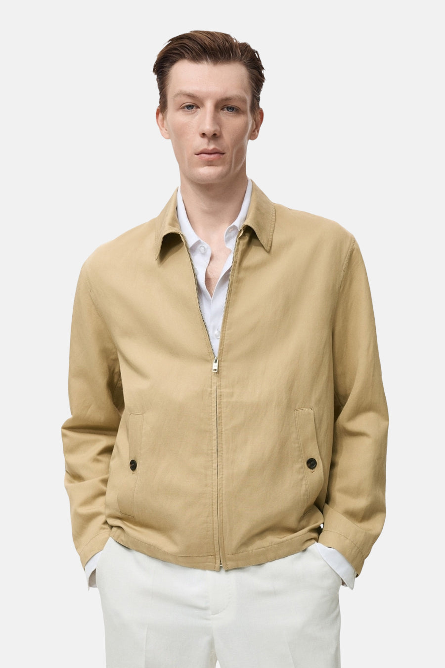 Beige Korte Jas