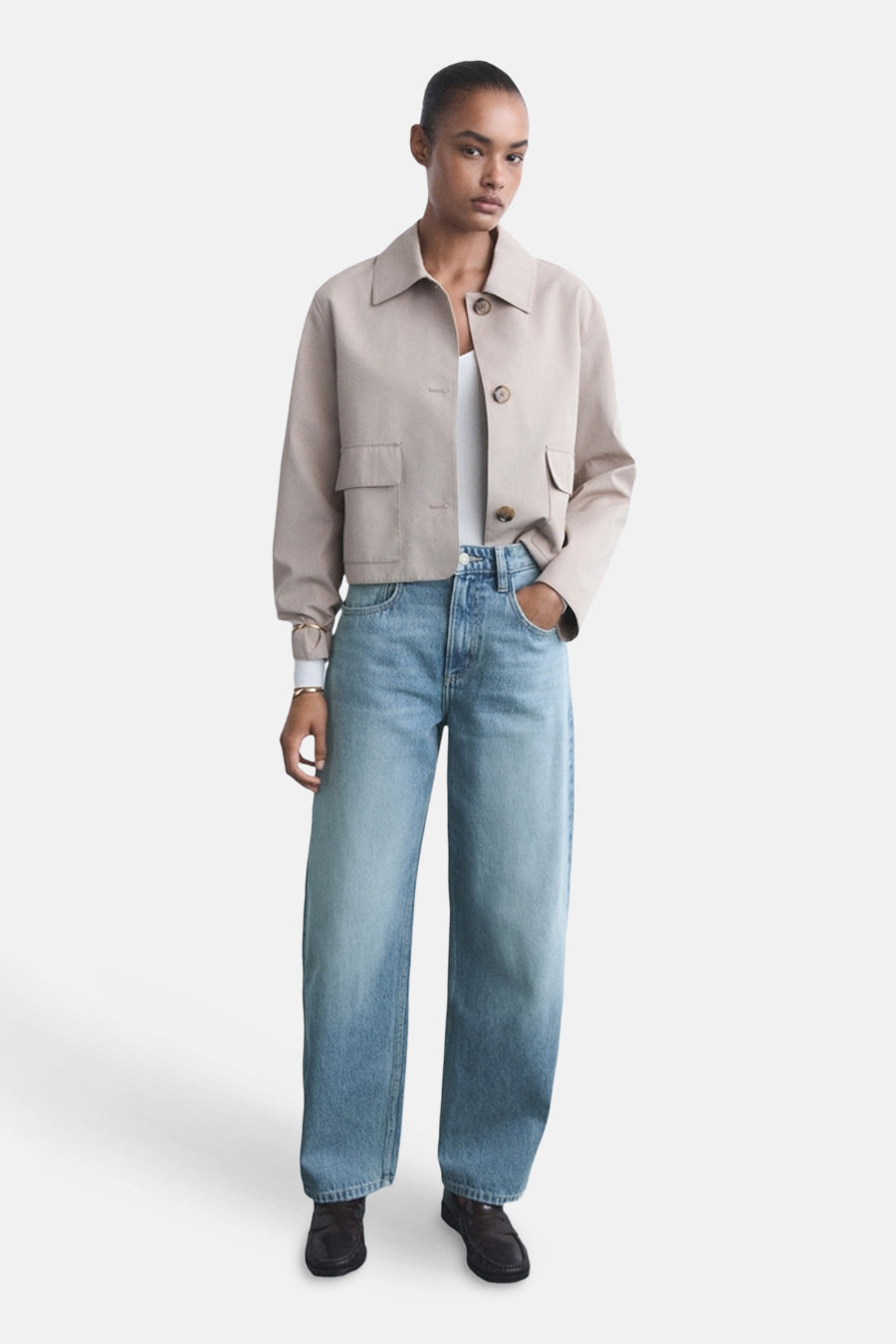 Jeans speciale pasvorm lichtblauwe denim - MANGO