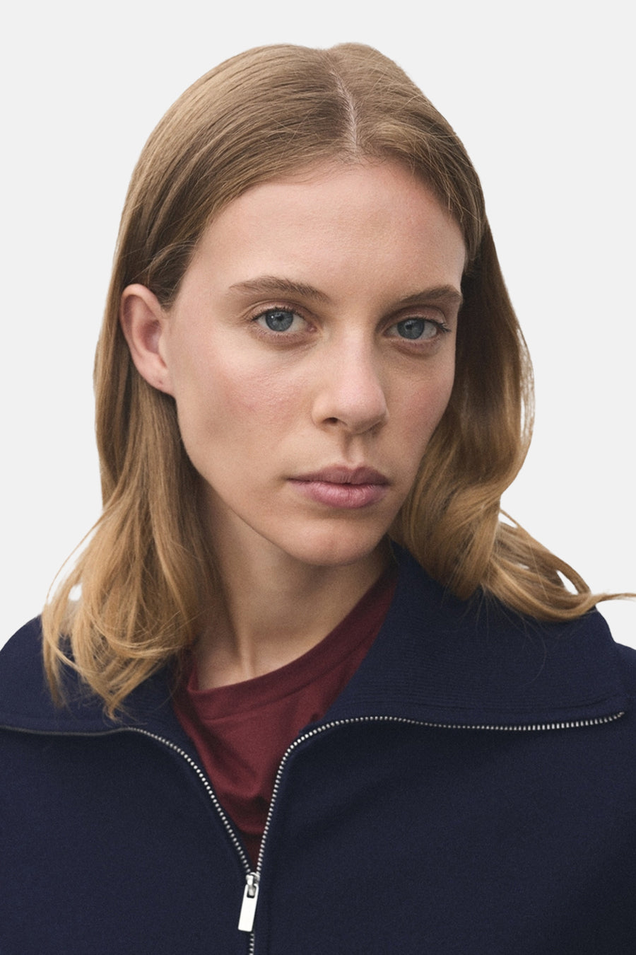 Pullover met rolkraag - blauw