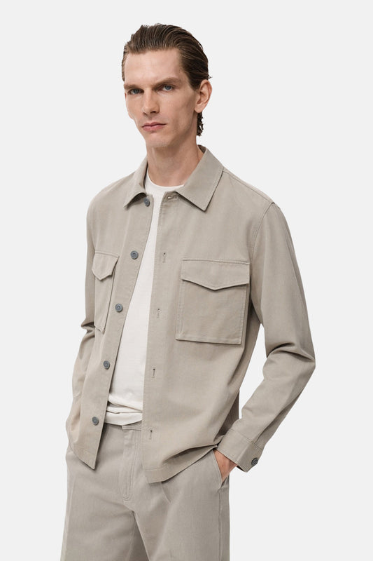 Beige Lange Mouwen Overhemd - MANGO