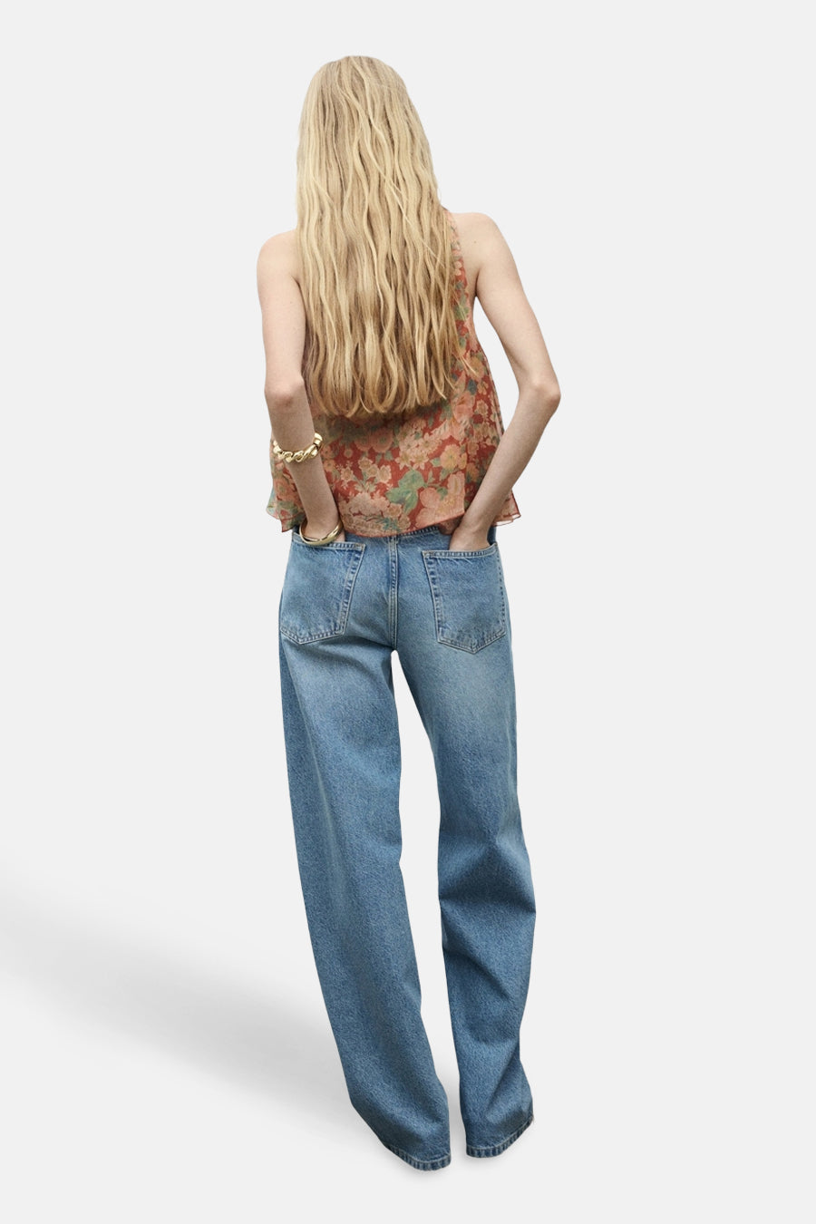 Multicolor Sleeveless Blouse - MANGO