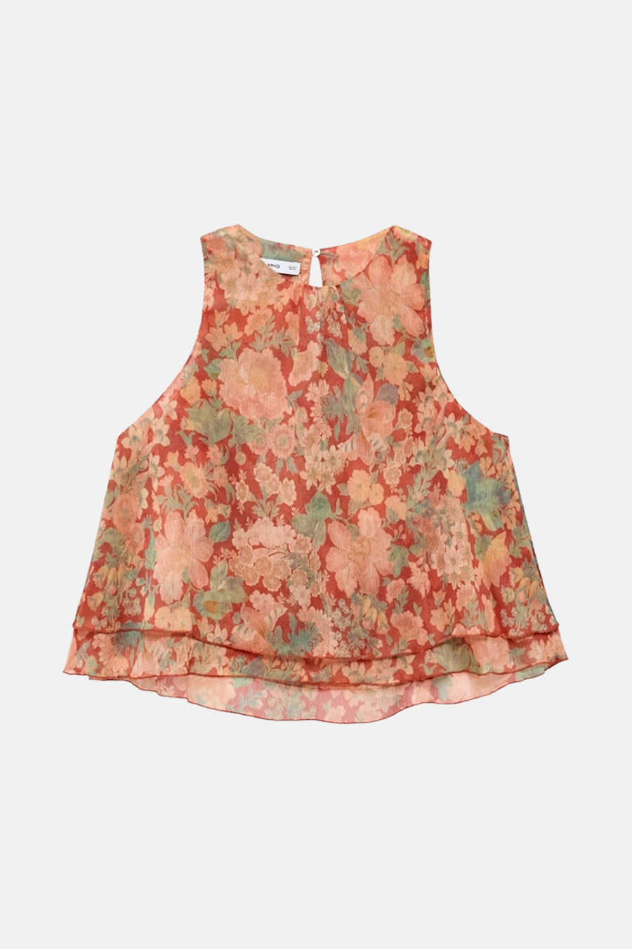 Multicolor Sleeveless Blouse - MANGO