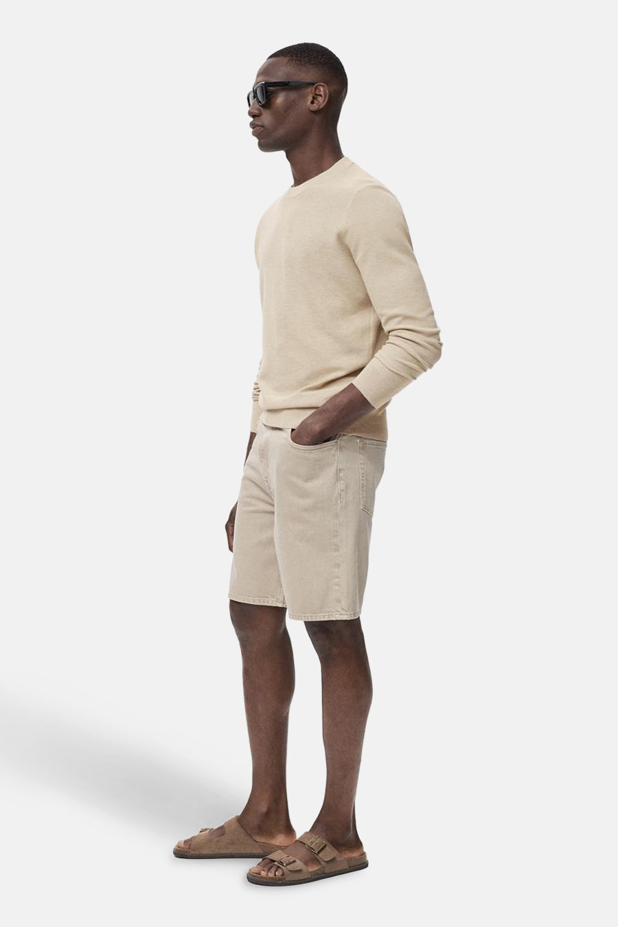Trui met ronde hals beige - MANGO