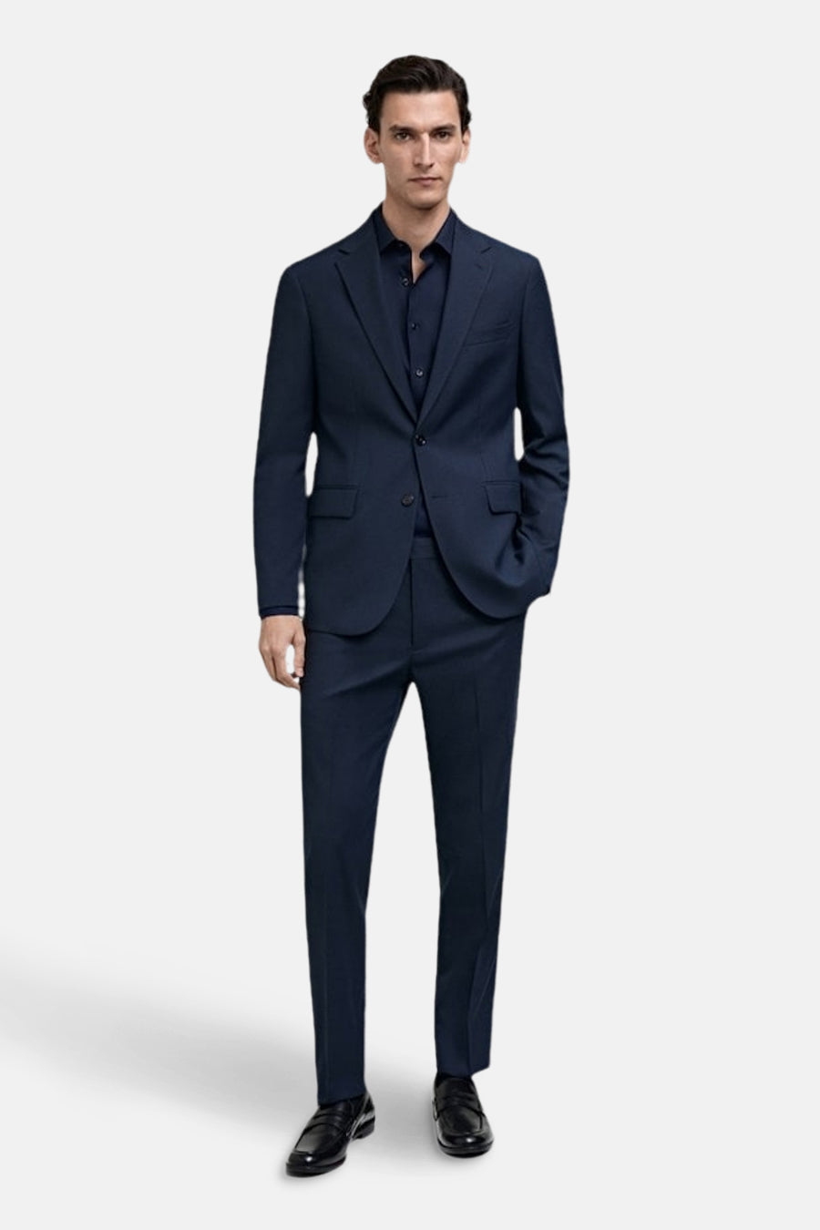 Lange Ärmeln Hemd in Blau - MANGO