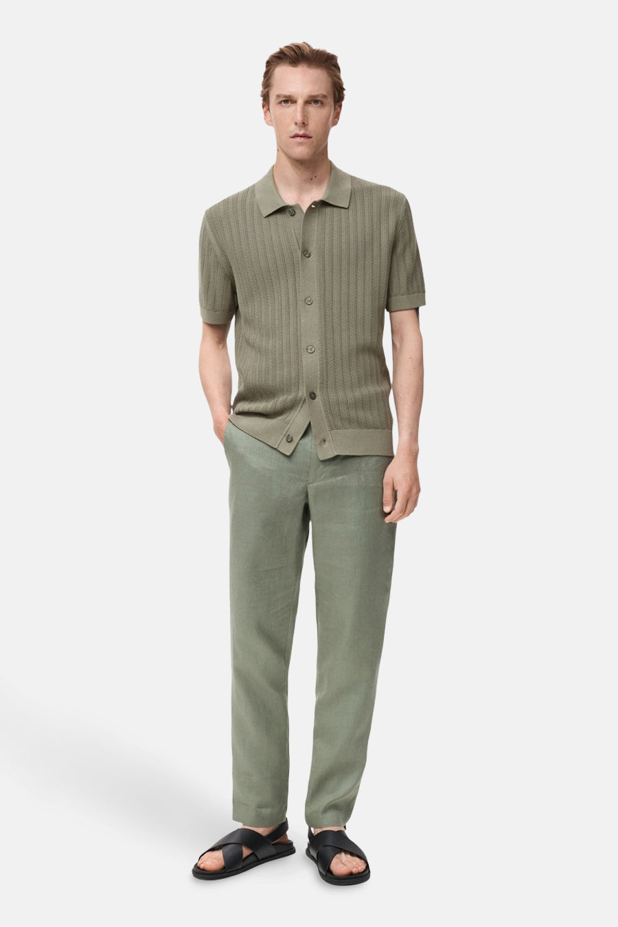Korte Mouwen Shirt - Kaki