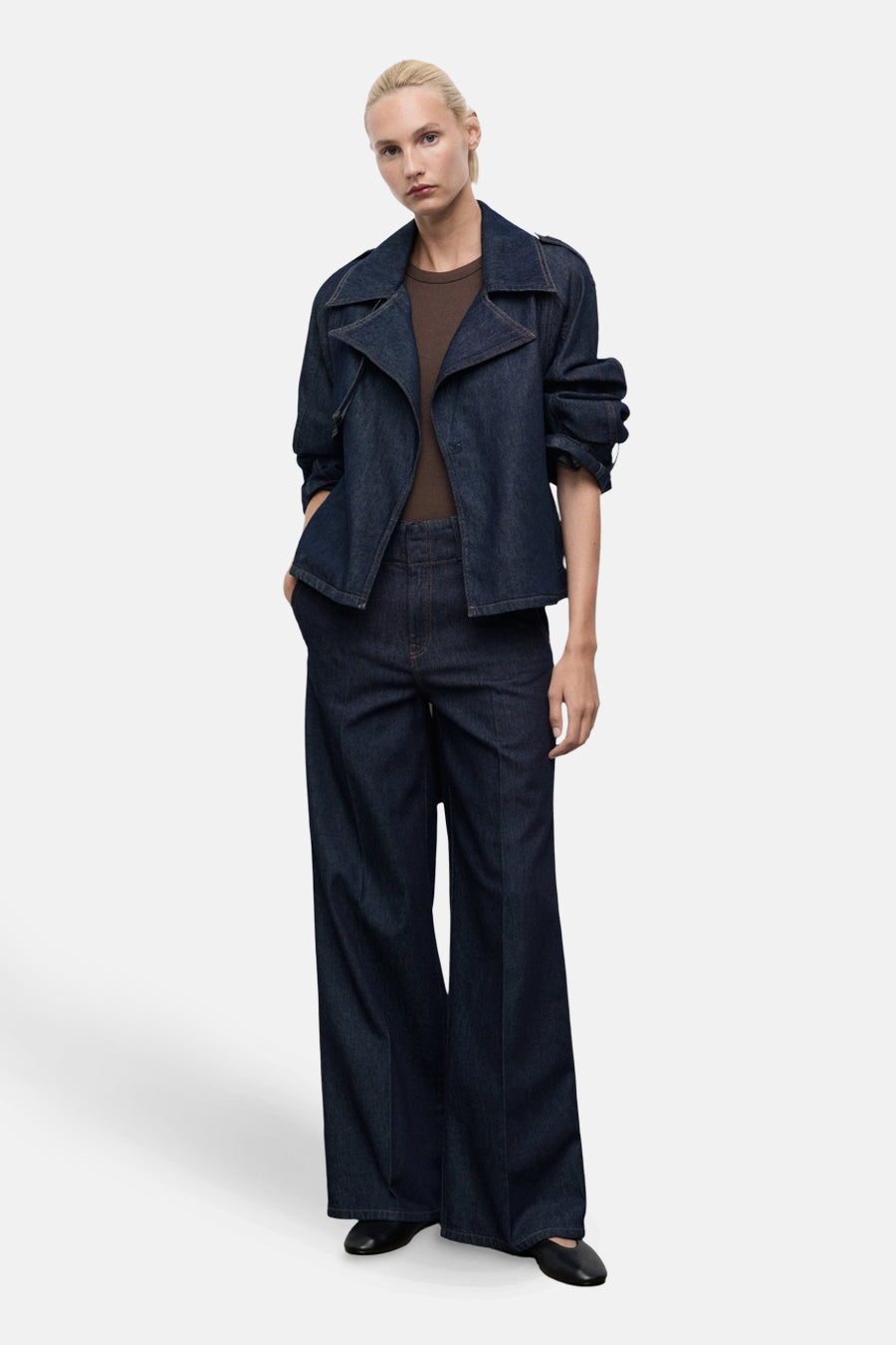 Jas - Donkerblauwe Denim Jacket