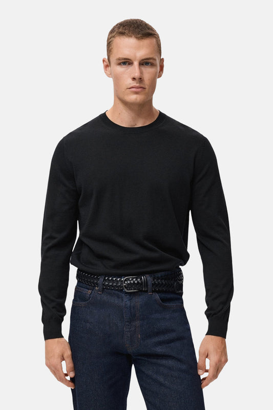 Trui met ronde hals zwart - MANGO