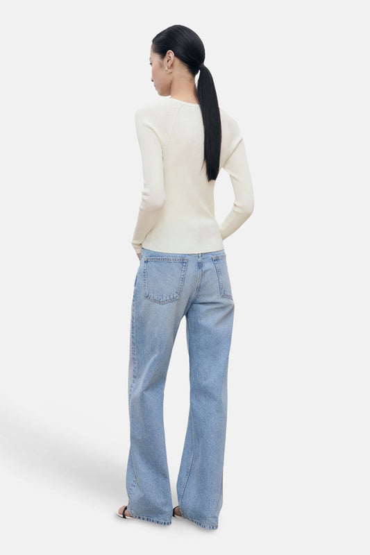 Trui met ronde hals wit - MANGO