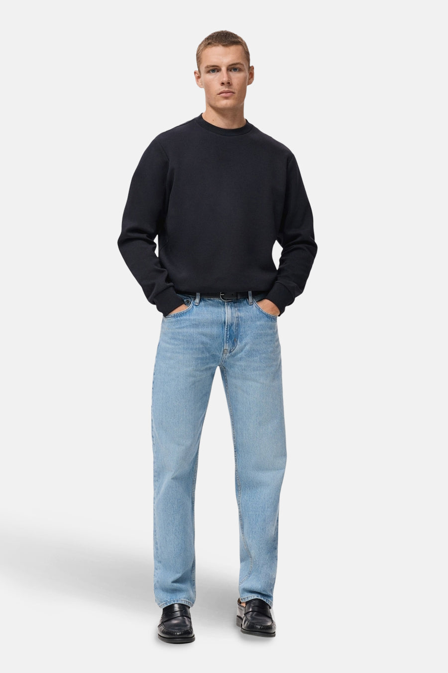 Sweater met ronde hals blauw - MANGO