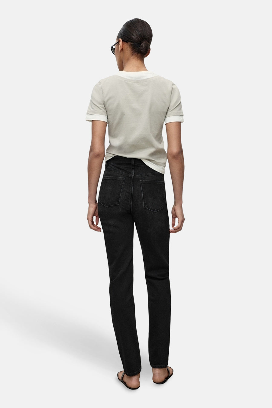 NEWMOM - Donkergrijze Denim Jeans