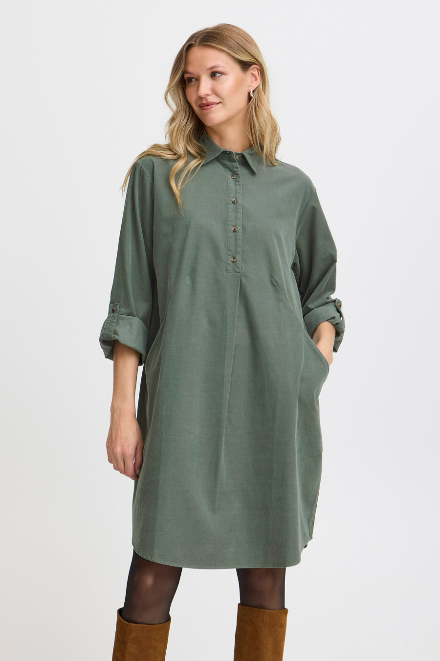 Lange Mouwen Jurk - Groen