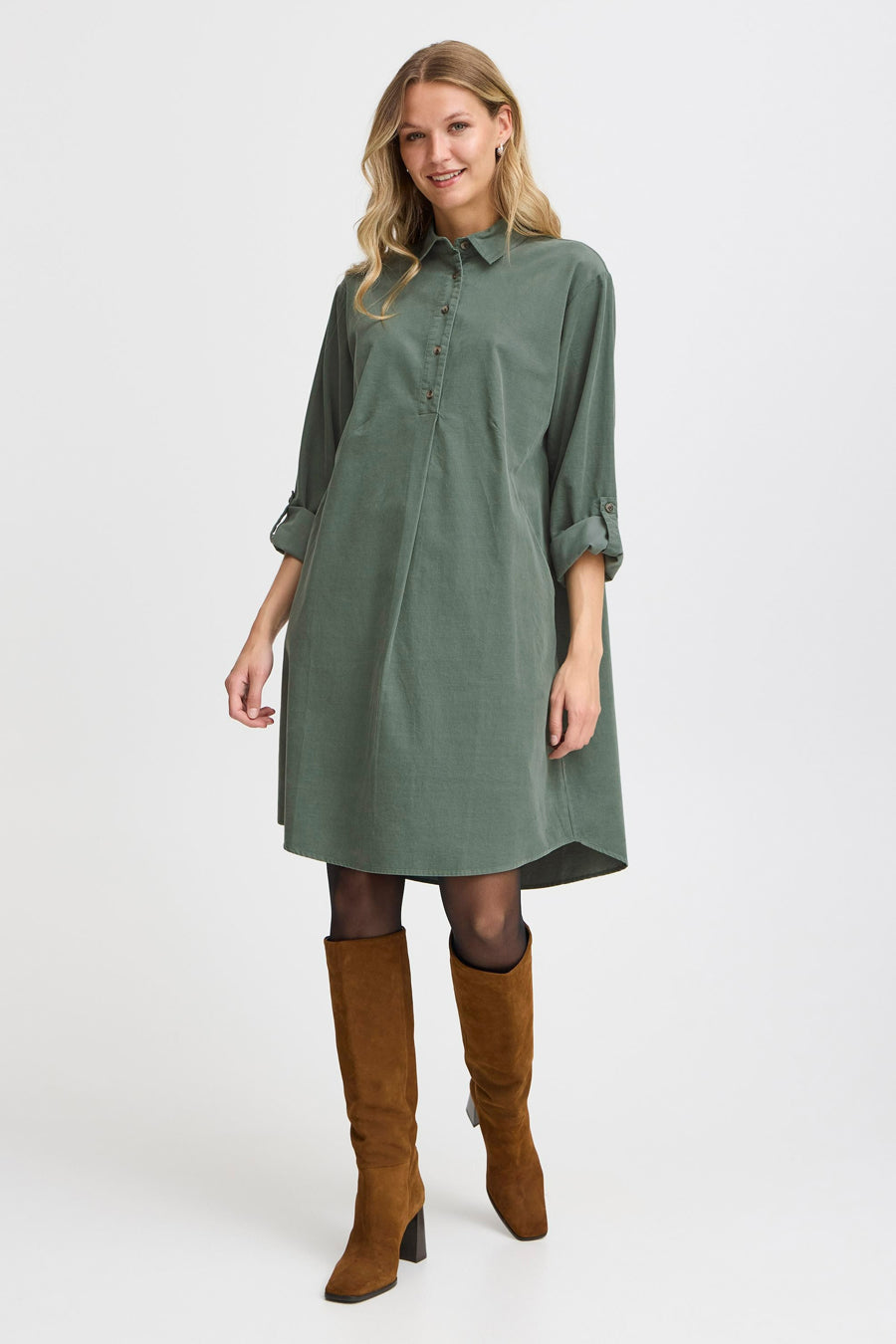 Lange Mouwen Jurk - Groen