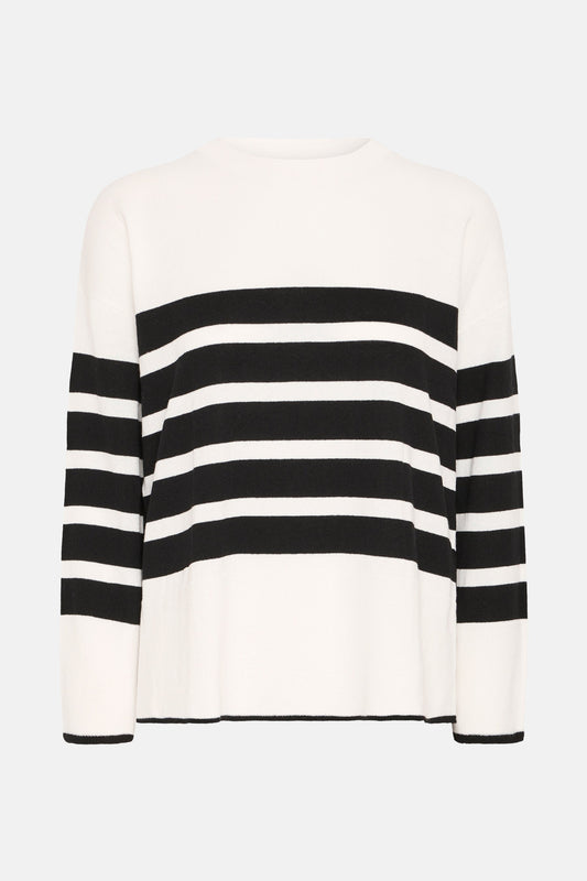 Witte Trui met Ronde Hals