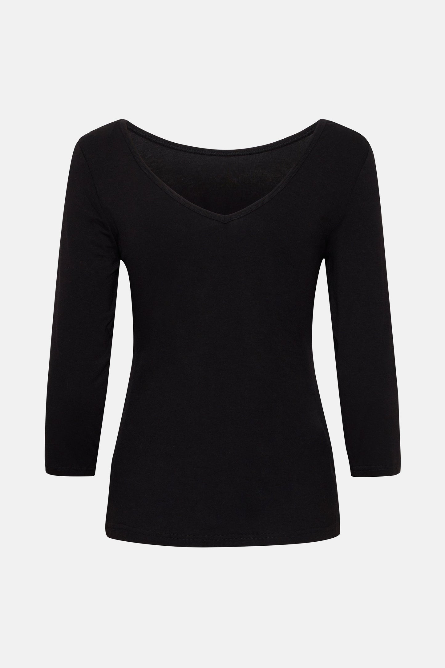 Zwarte T-shirt met Lange Mouwen