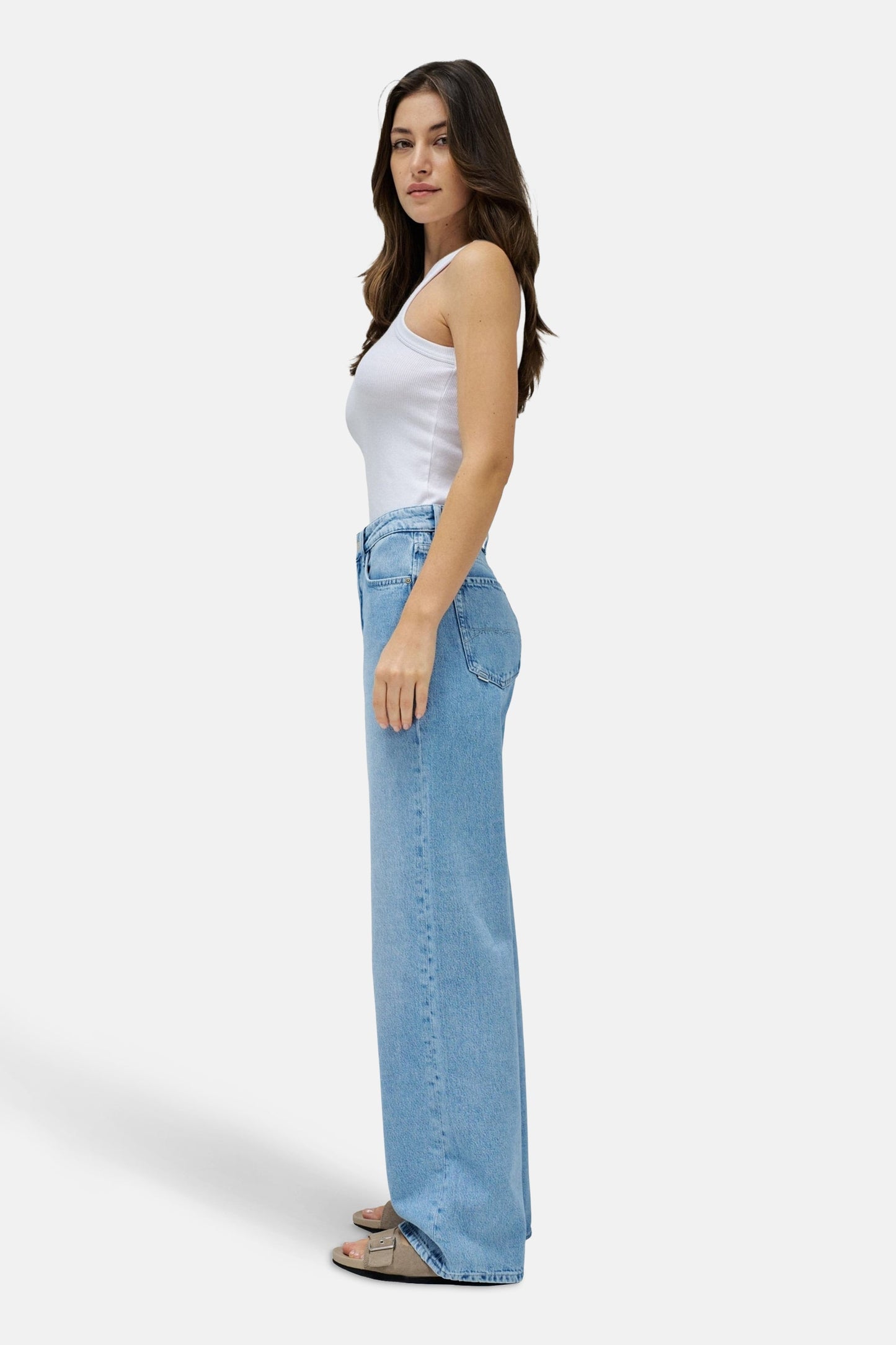 Lichte Blauwe Denim Wijdvallende Jeans - Salsa Jeans®
