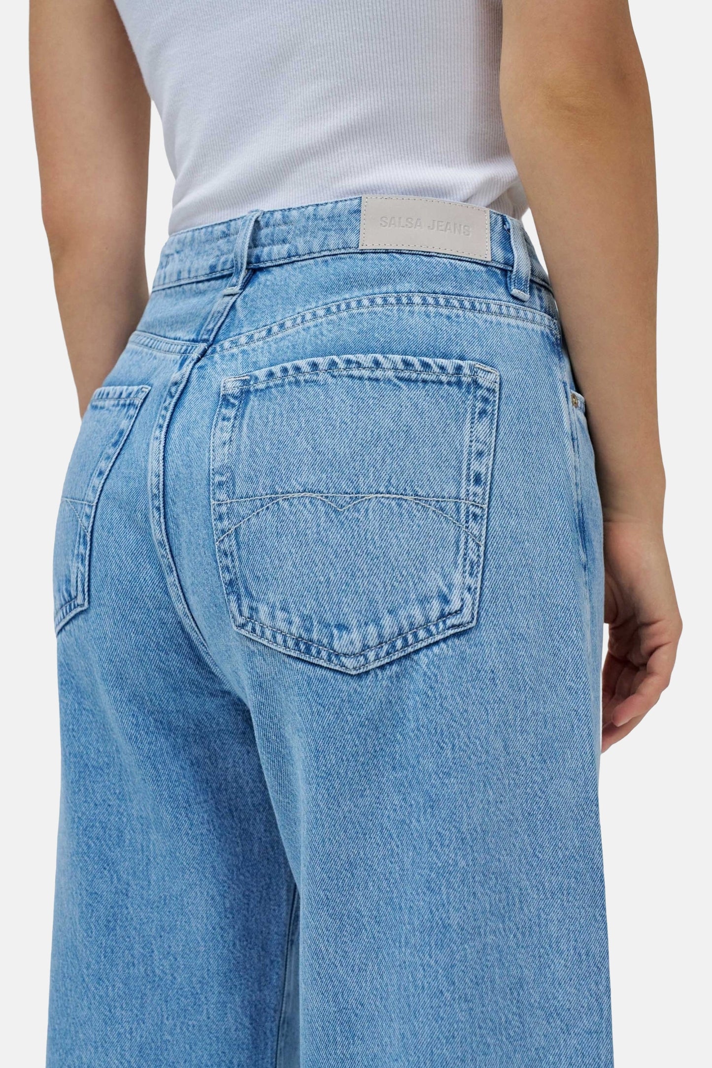 Lichte Blauwe Denim Wijdvallende Jeans - Salsa Jeans®