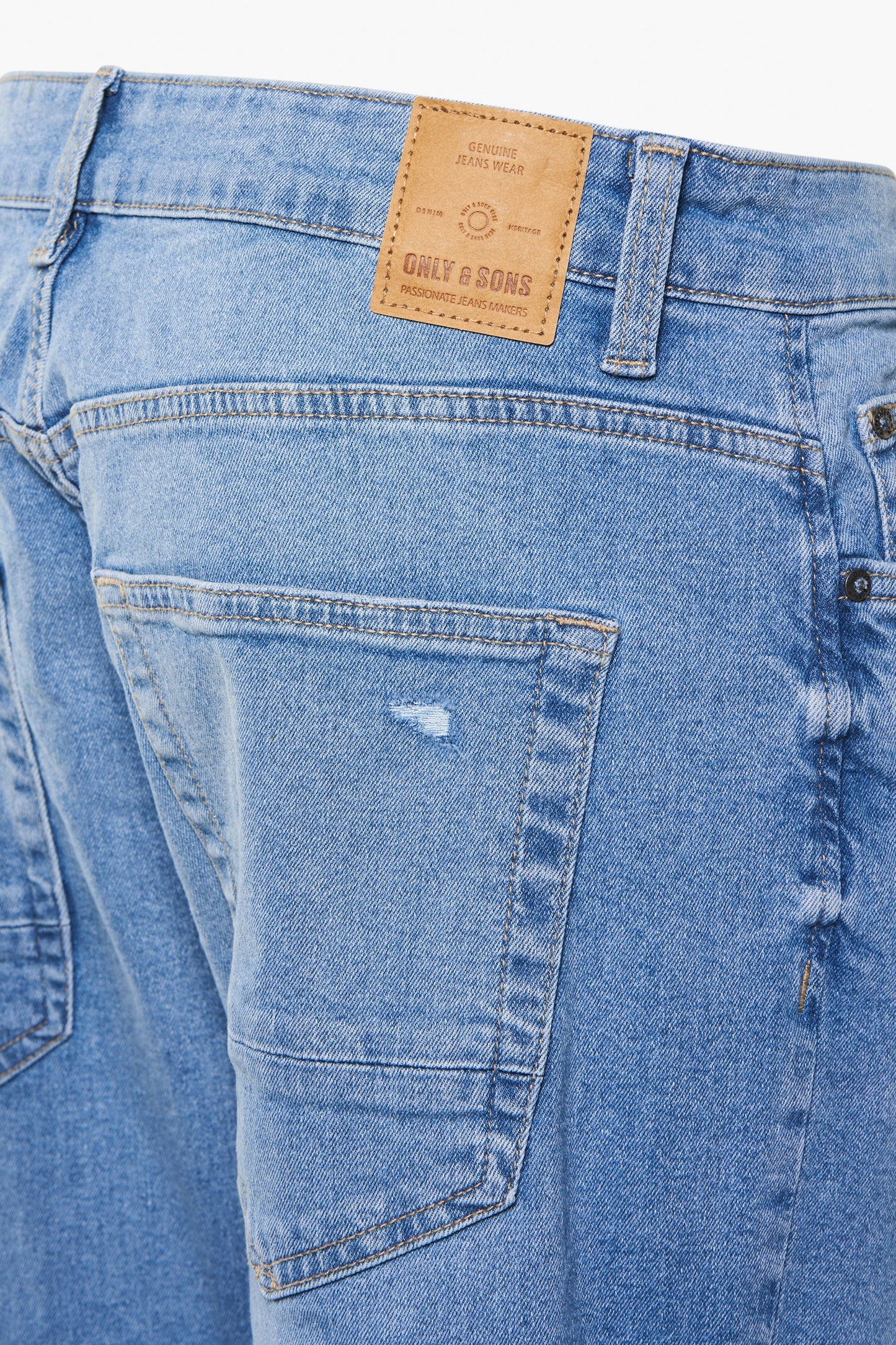 Lichtblauwe Denim Tapered Jeans