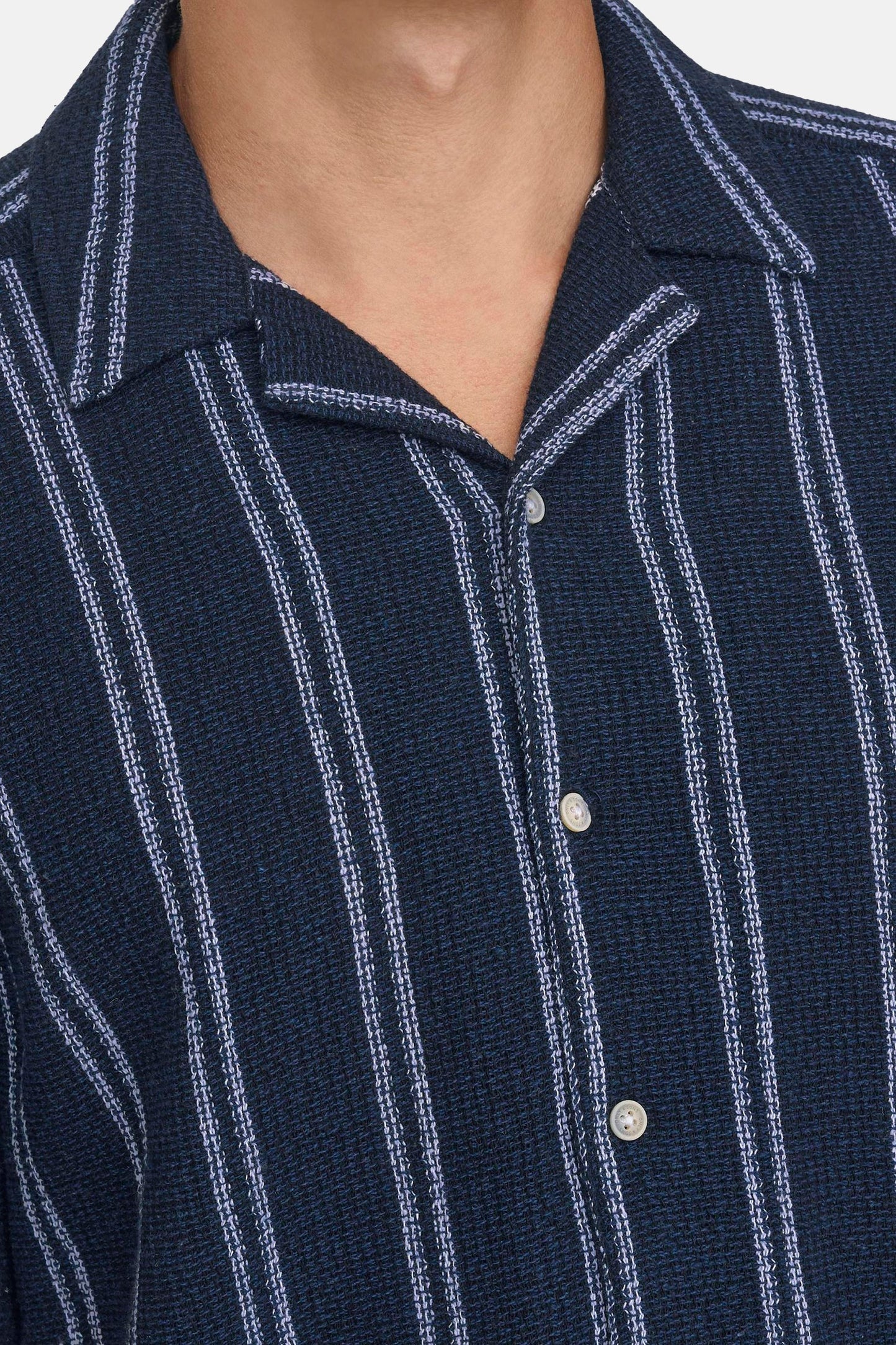 Korte Mouwen Blauw Overhemd