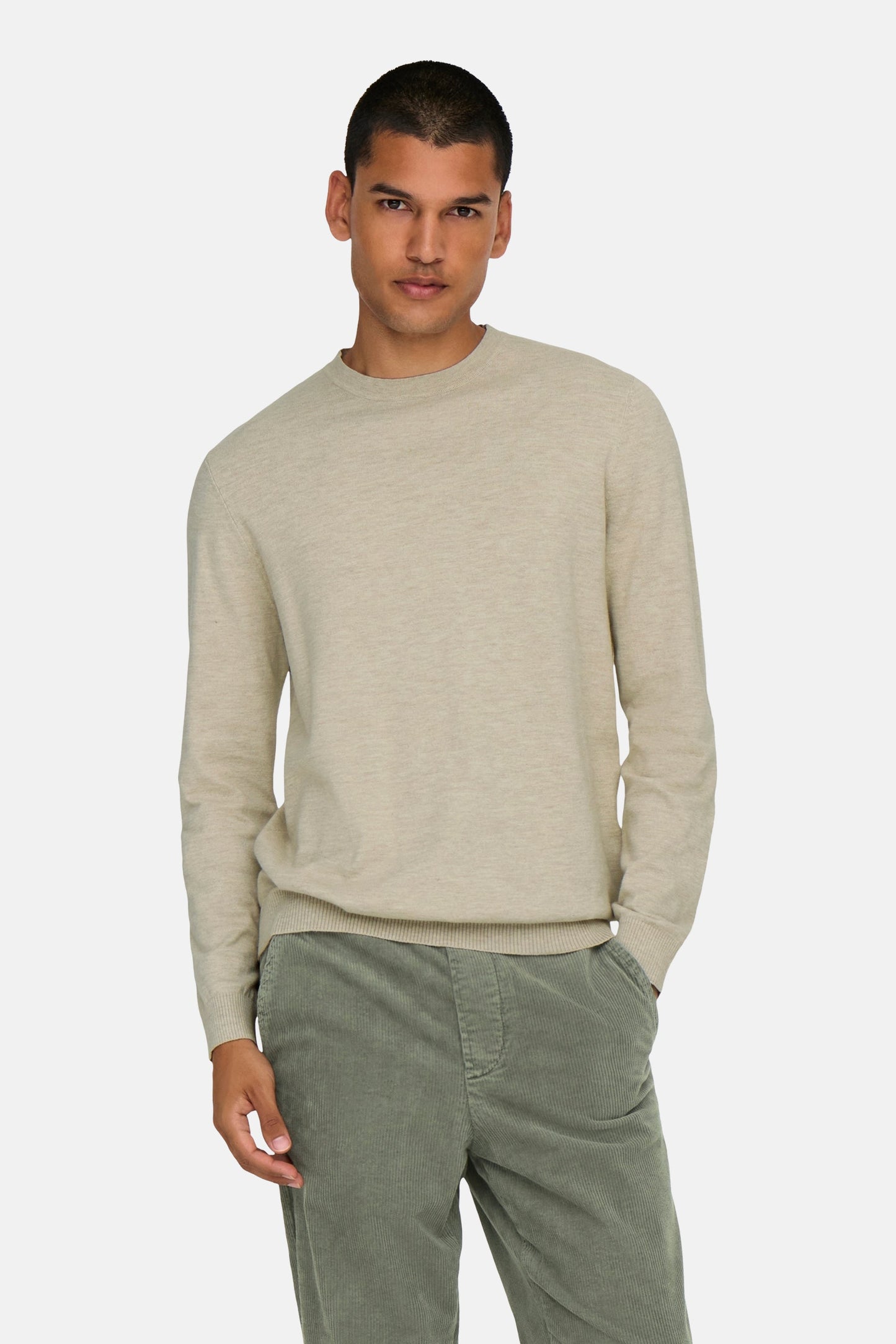 Ronde Hals Pullover - Ecru