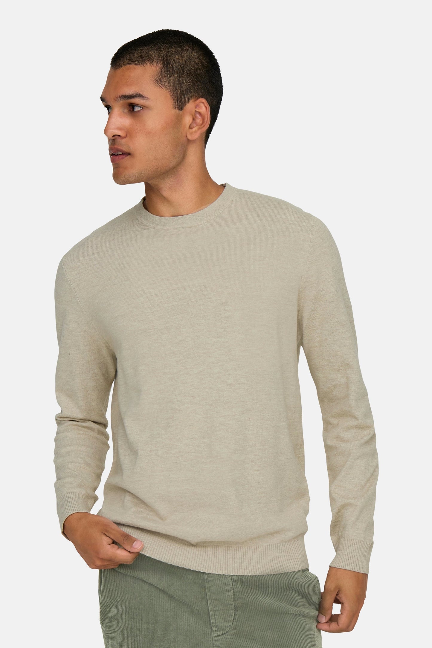 Ronde Hals Pullover - Ecru