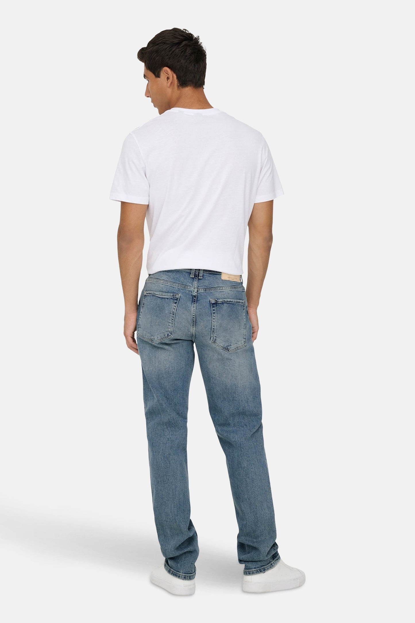 ONLY & SONS® Mid Blue Denim Rechstreeks Jeans