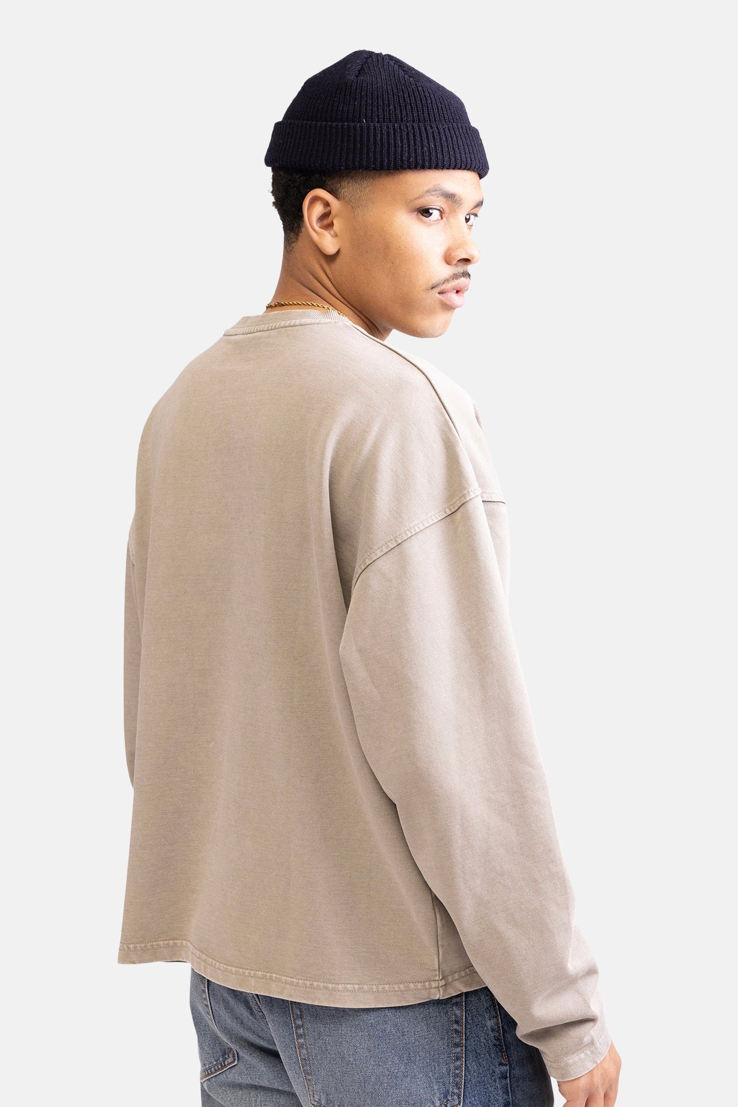 Ecru Ronde Hals Sweater - REDEFINED REBEL