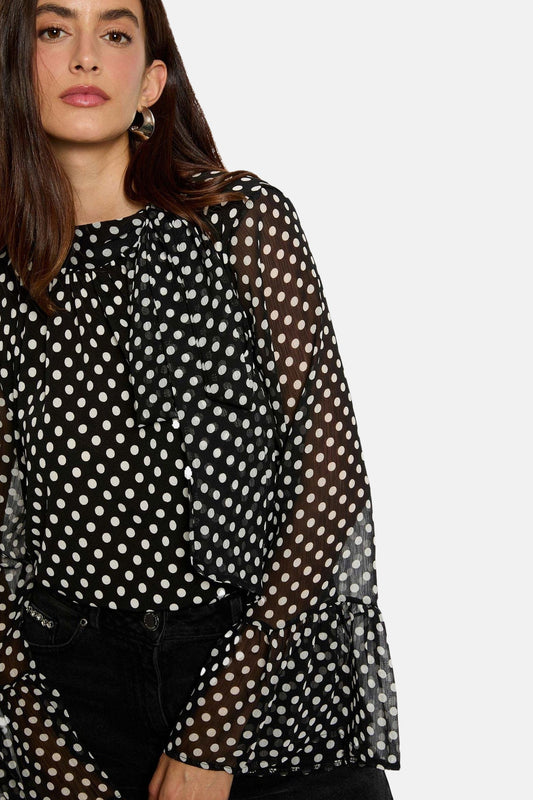 Blouse (lange mouwen) zwart - Morgan De Toi