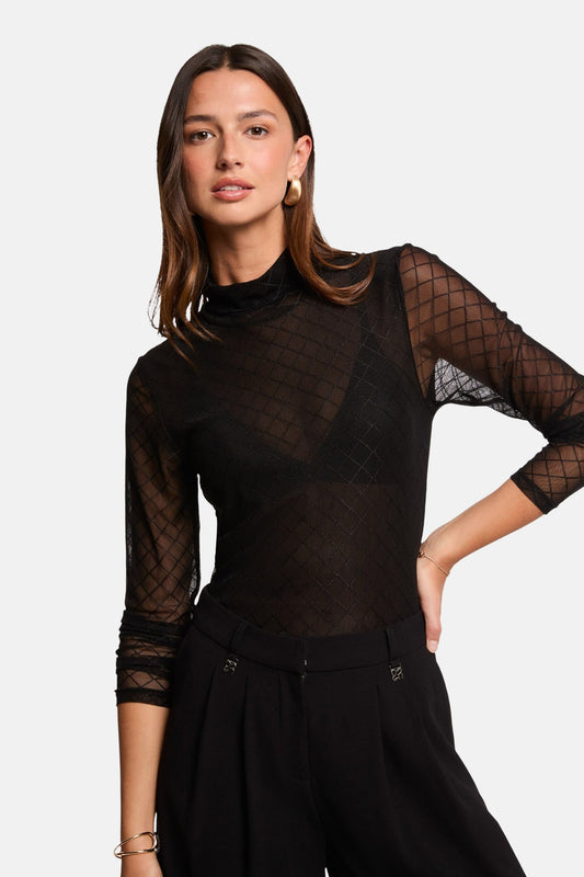 Blouse met lange mouwen - zwart