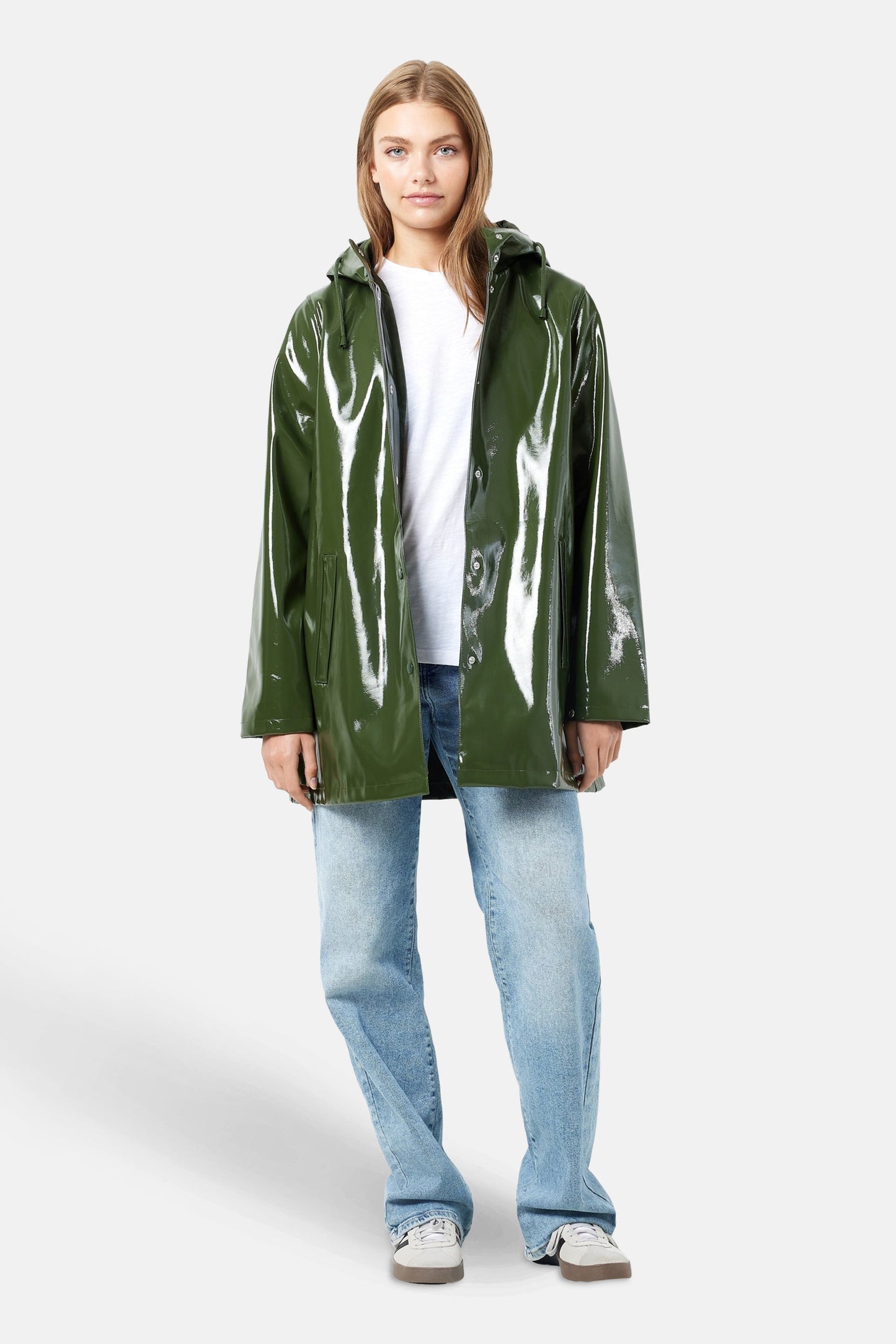 Regenjas groen - DROPLETS