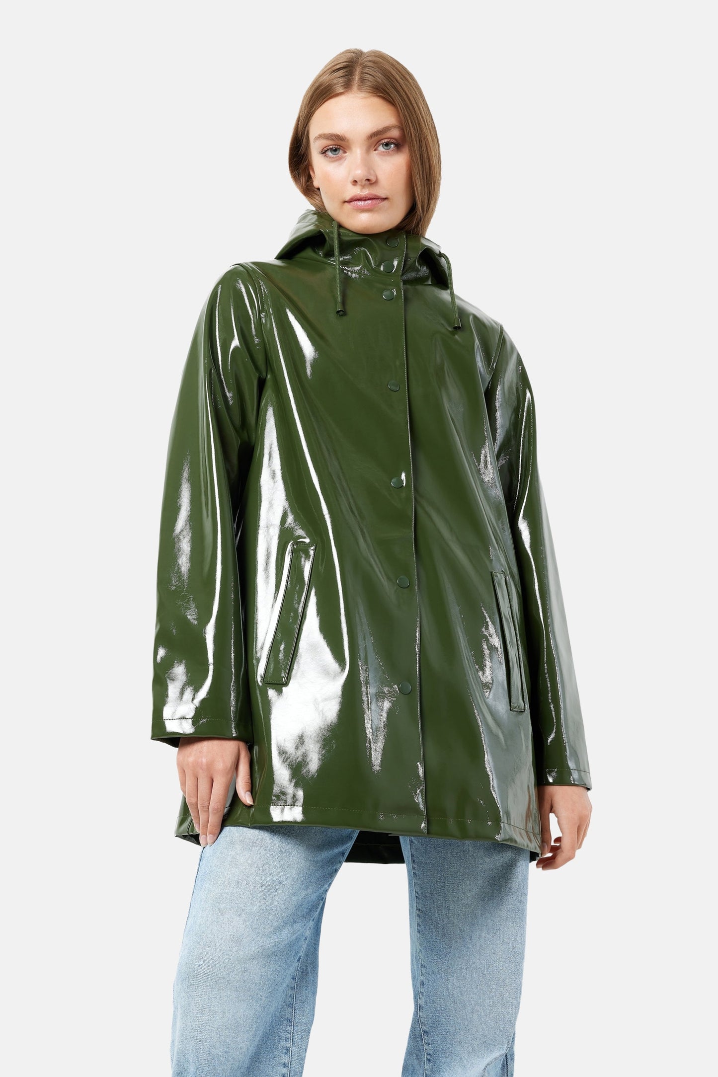 Regenjas groen - DROPLETS