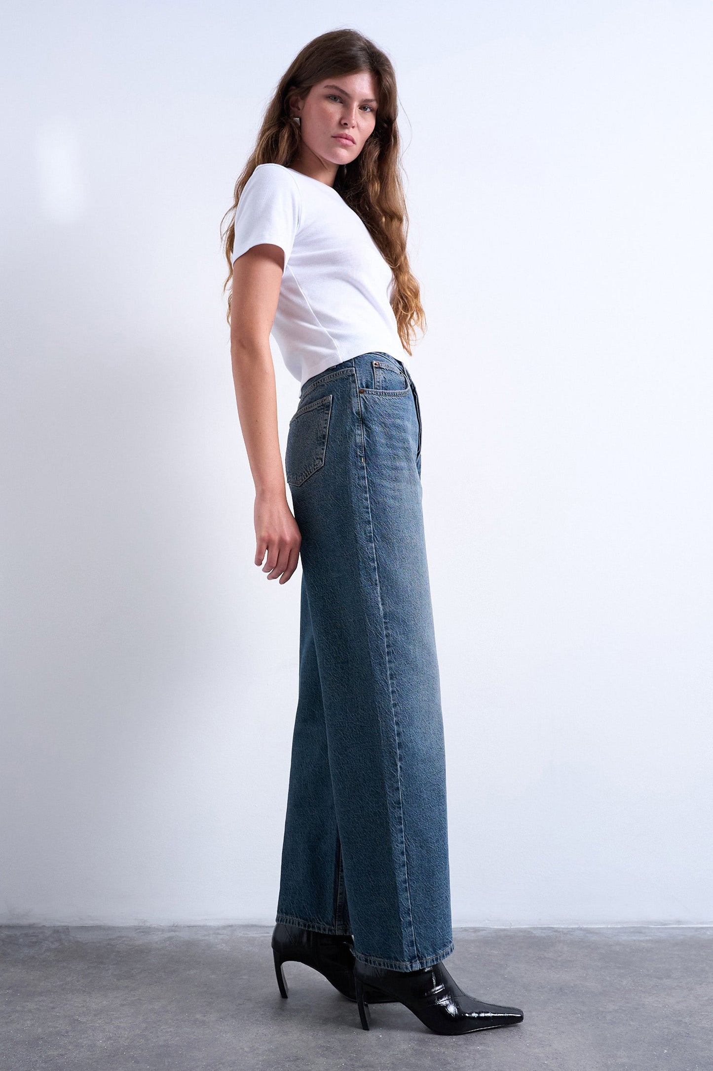 Rechters jeans mid blauwe denim - TOPSHOP