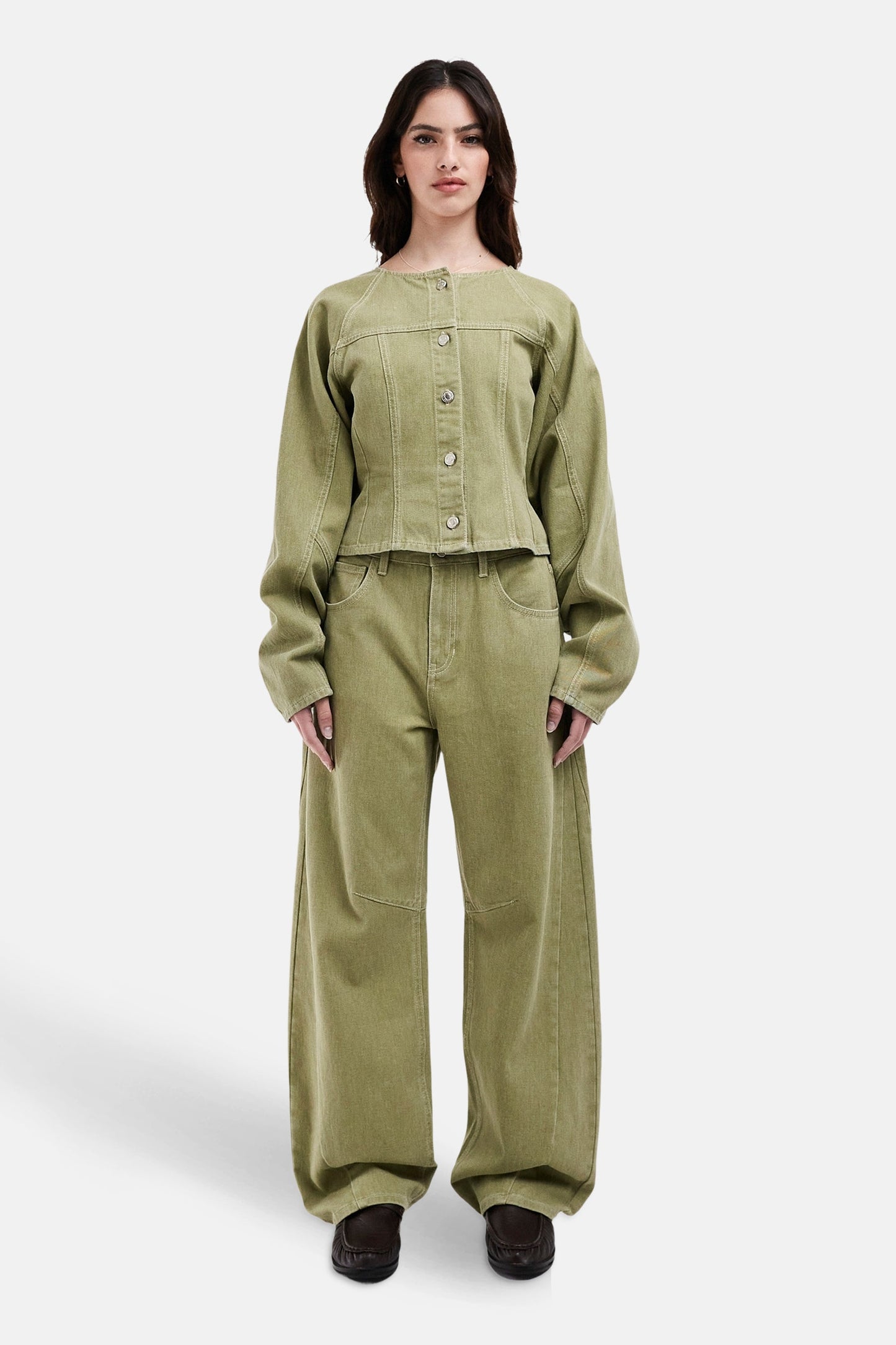 Gekleurde jeans - groen