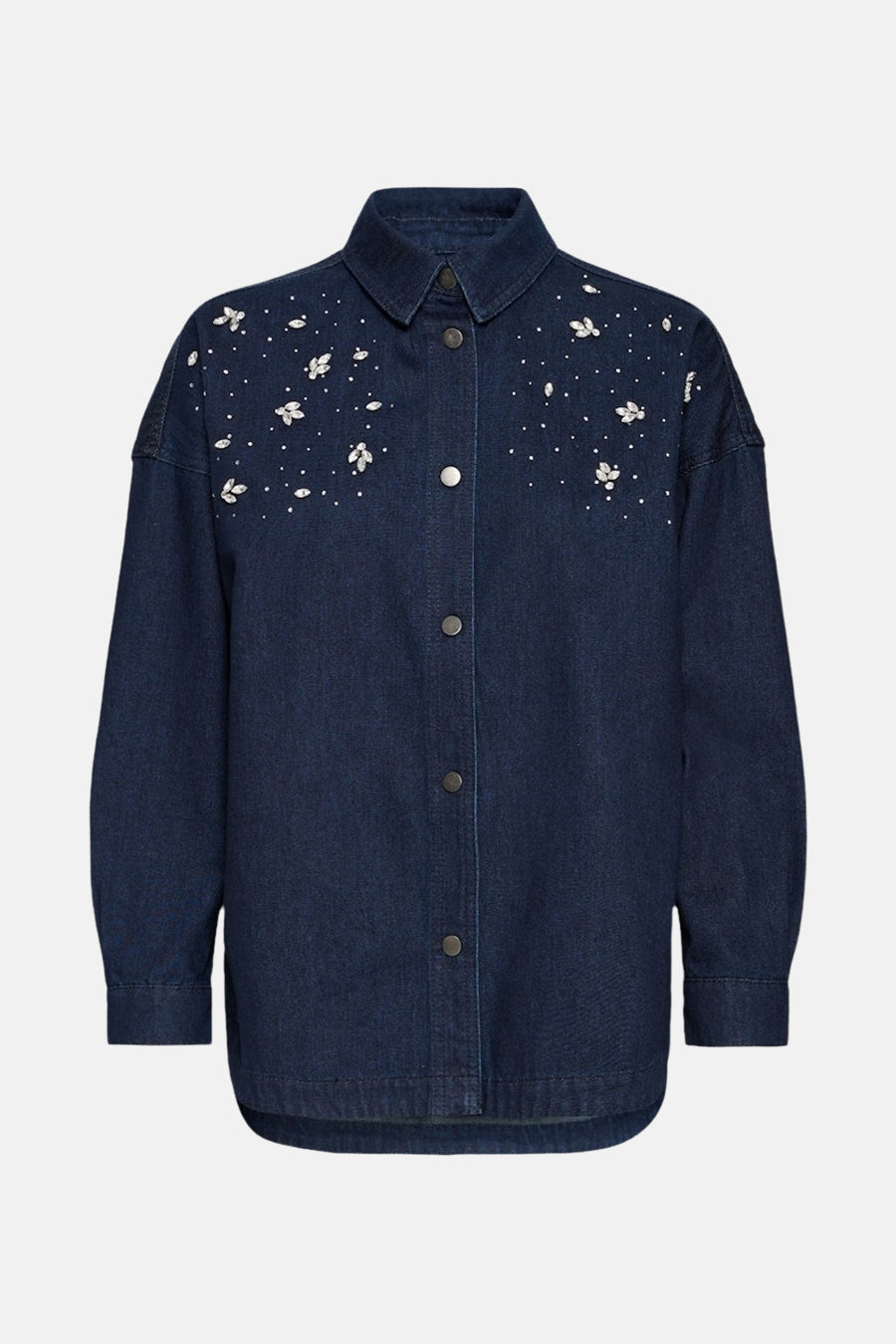 Jeanshemd donkerblauwe denim - PULZ