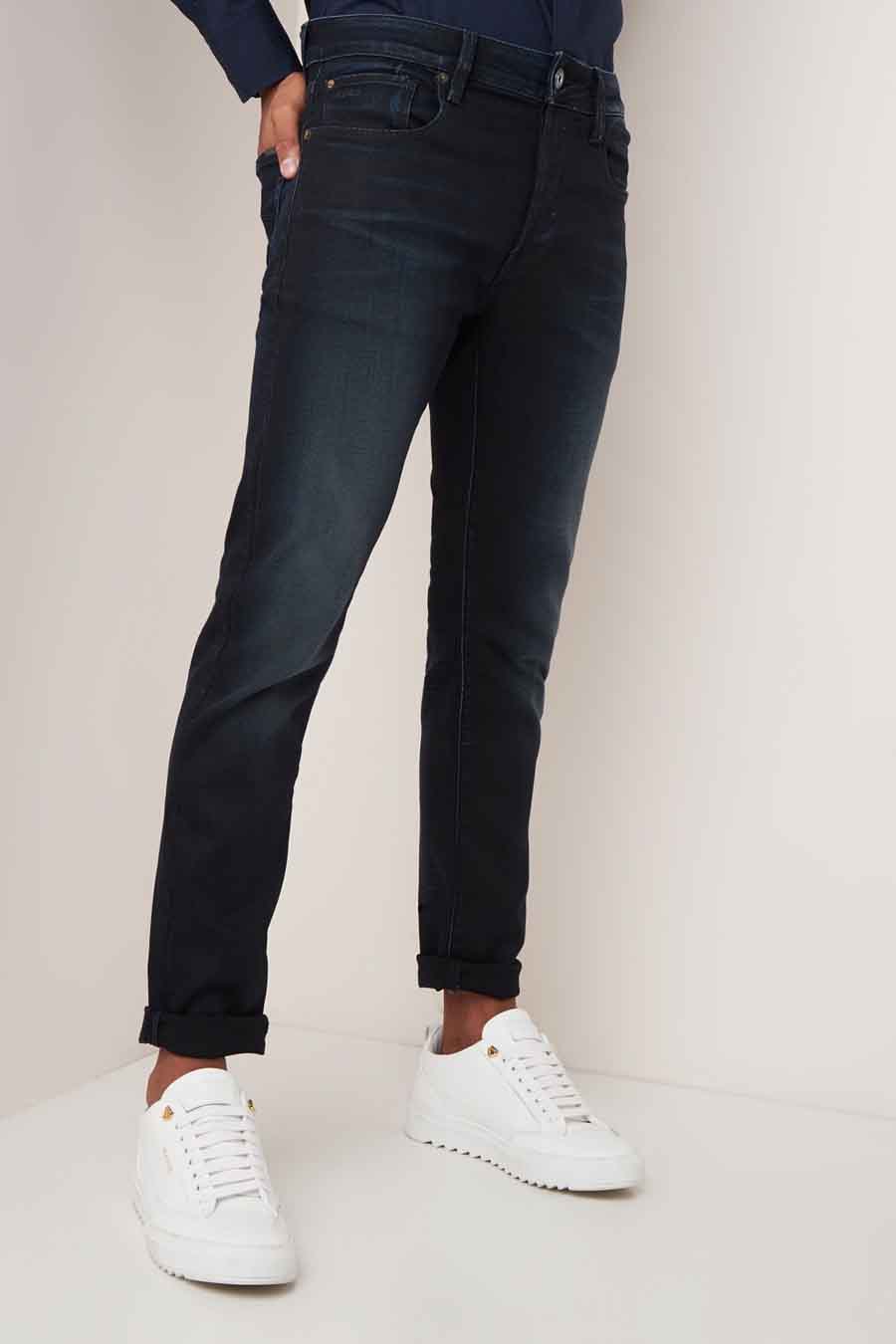 Donkerblauwe Slim Fit Jeans