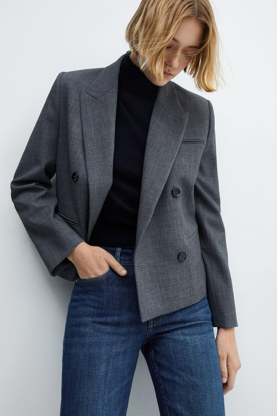 FIONA - Donkerblauwe Denim Jeans