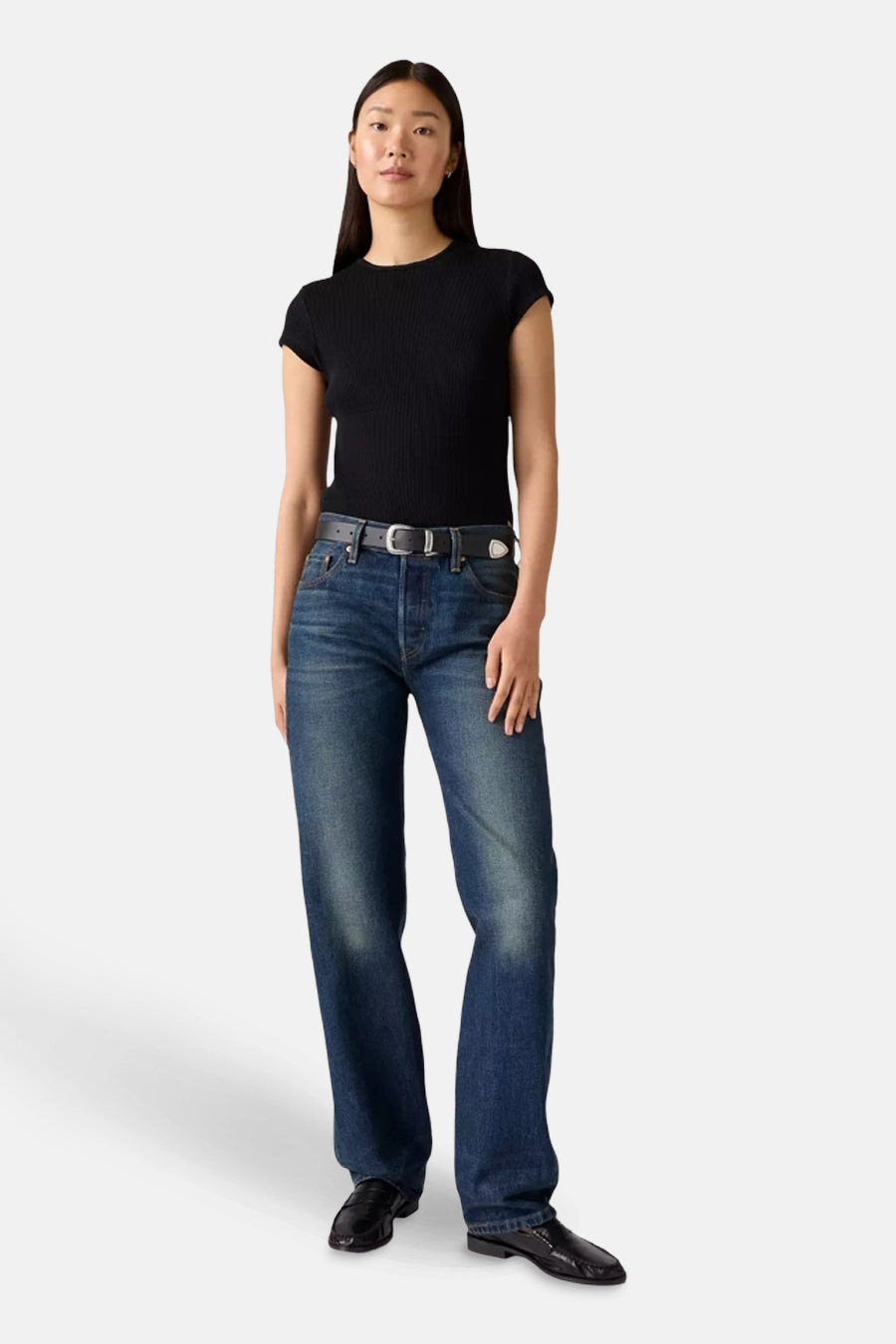 Levi's® Donkerblauwe Denim Rechtafstaande Jeans