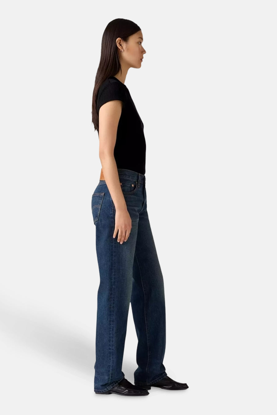 Levi's® Donkerblauwe Denim Rechtafstaande Jeans