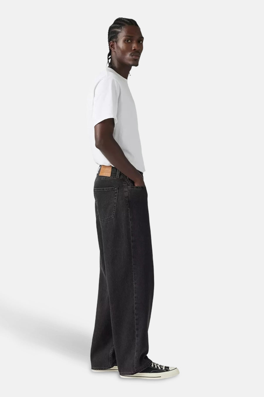 Levi's® Donkergrijze Wijdvallende Denim Jeans