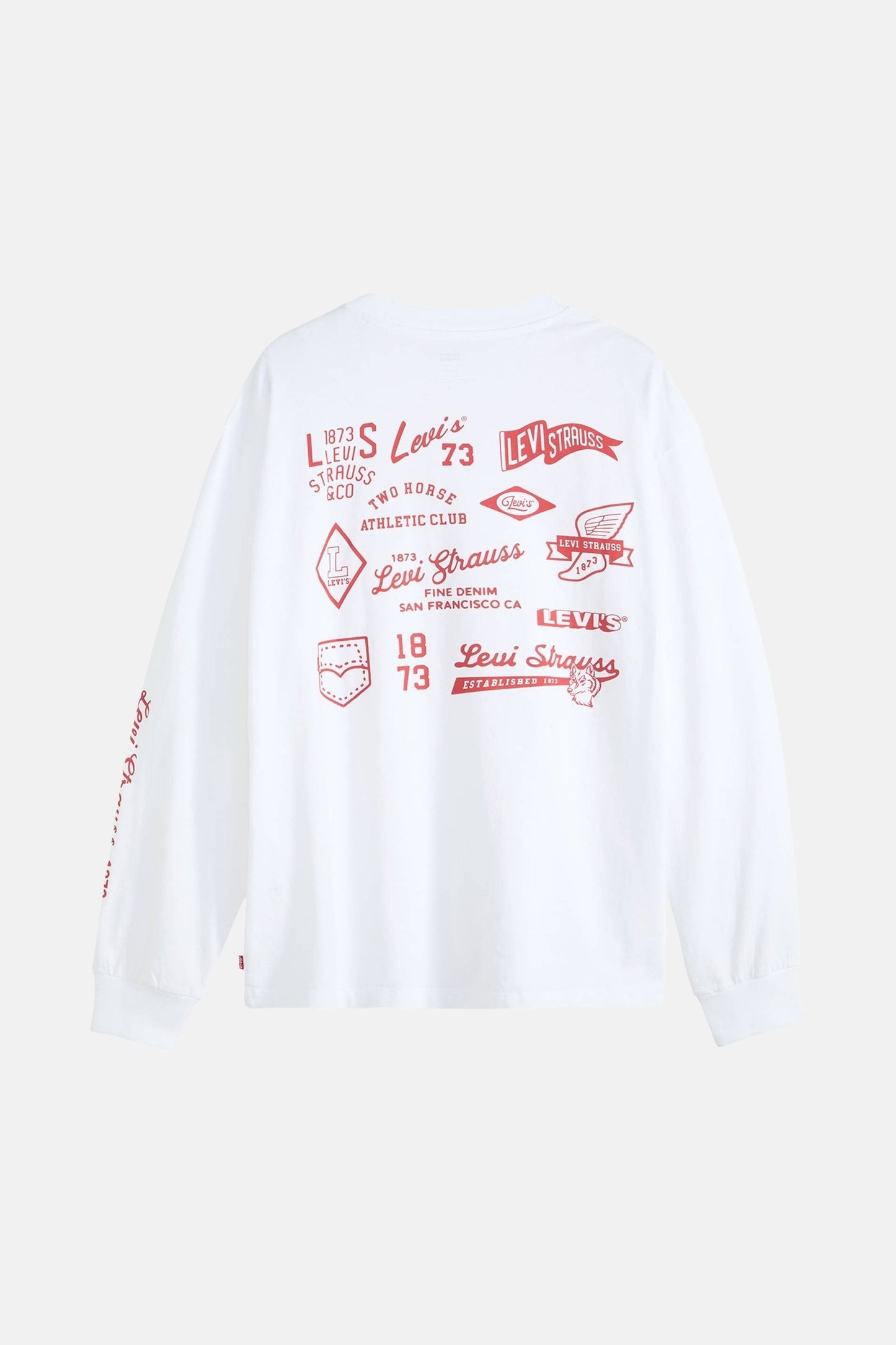 Witte T-shirt met lange mouwen