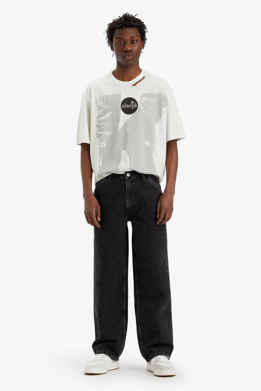 Black Denim Baggy Carpenter Pants