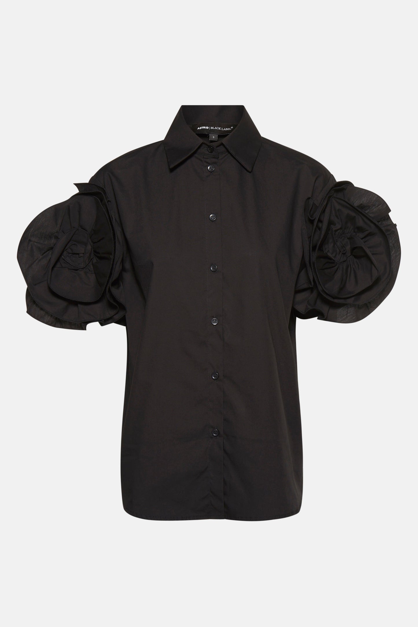 Blouse met korte mouwen - Zwart